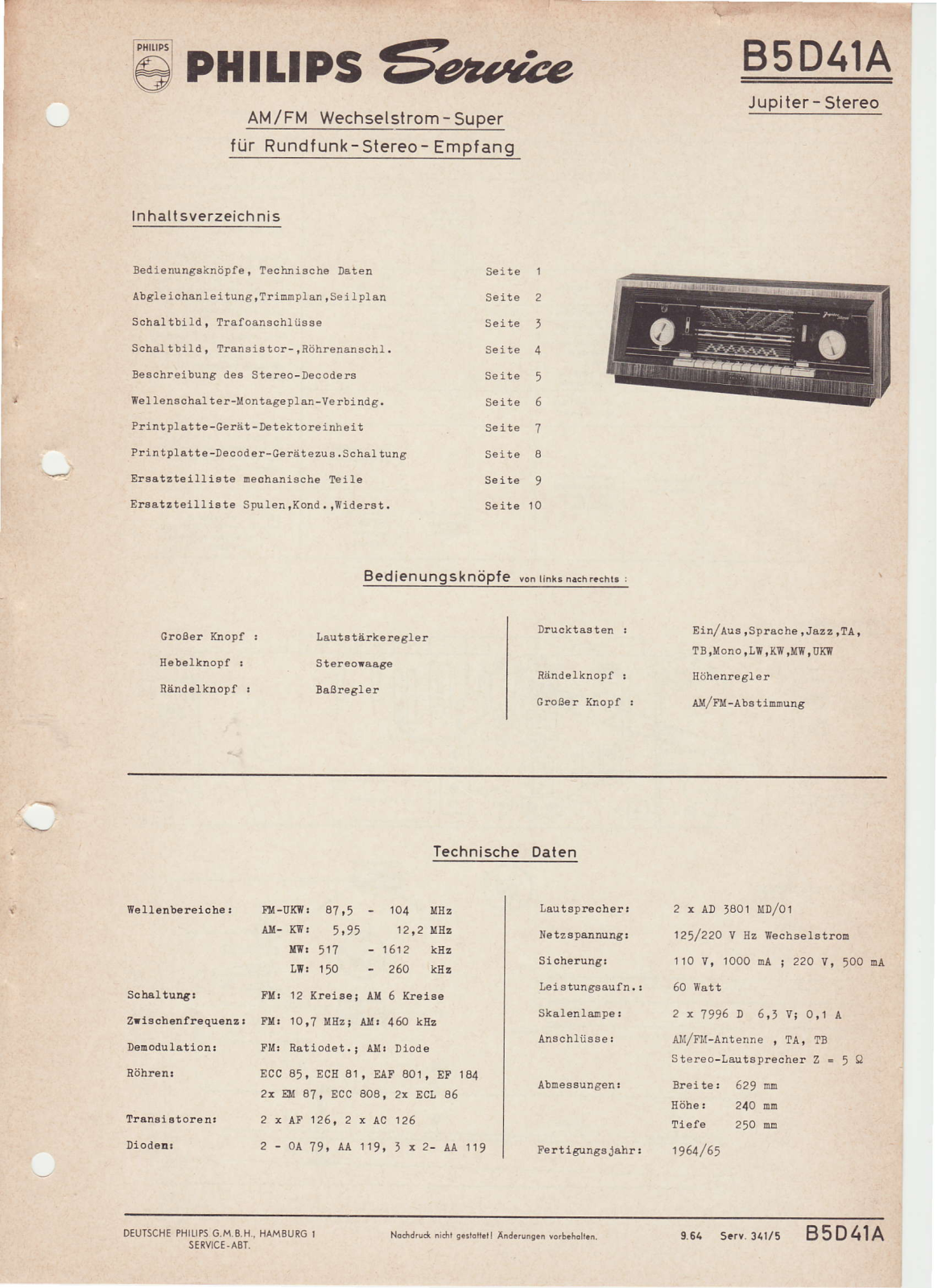 Philips B5D41 Schematic - ManualMachine.com