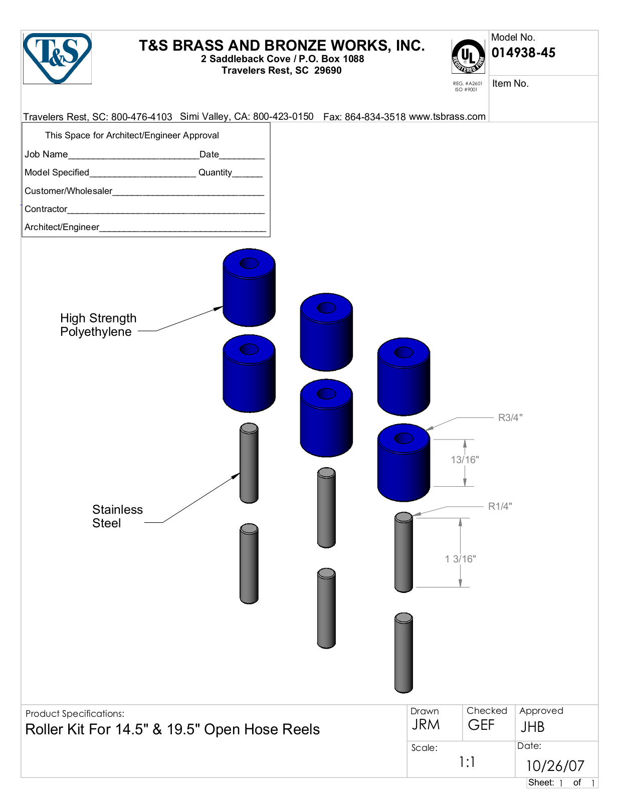 T&S Brass Manuals 014938-45 User Manual