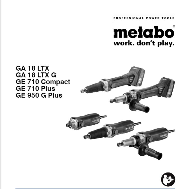 Metabo GE 950 G Plus, GE 710 Plus User Manual