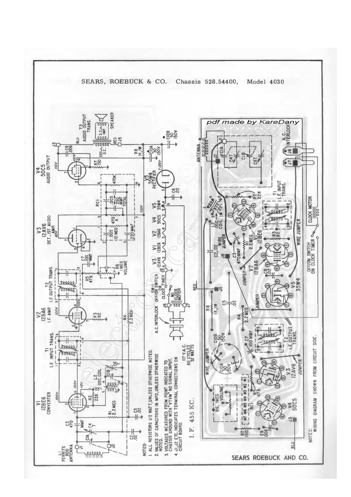 Sears 4030 Schematic