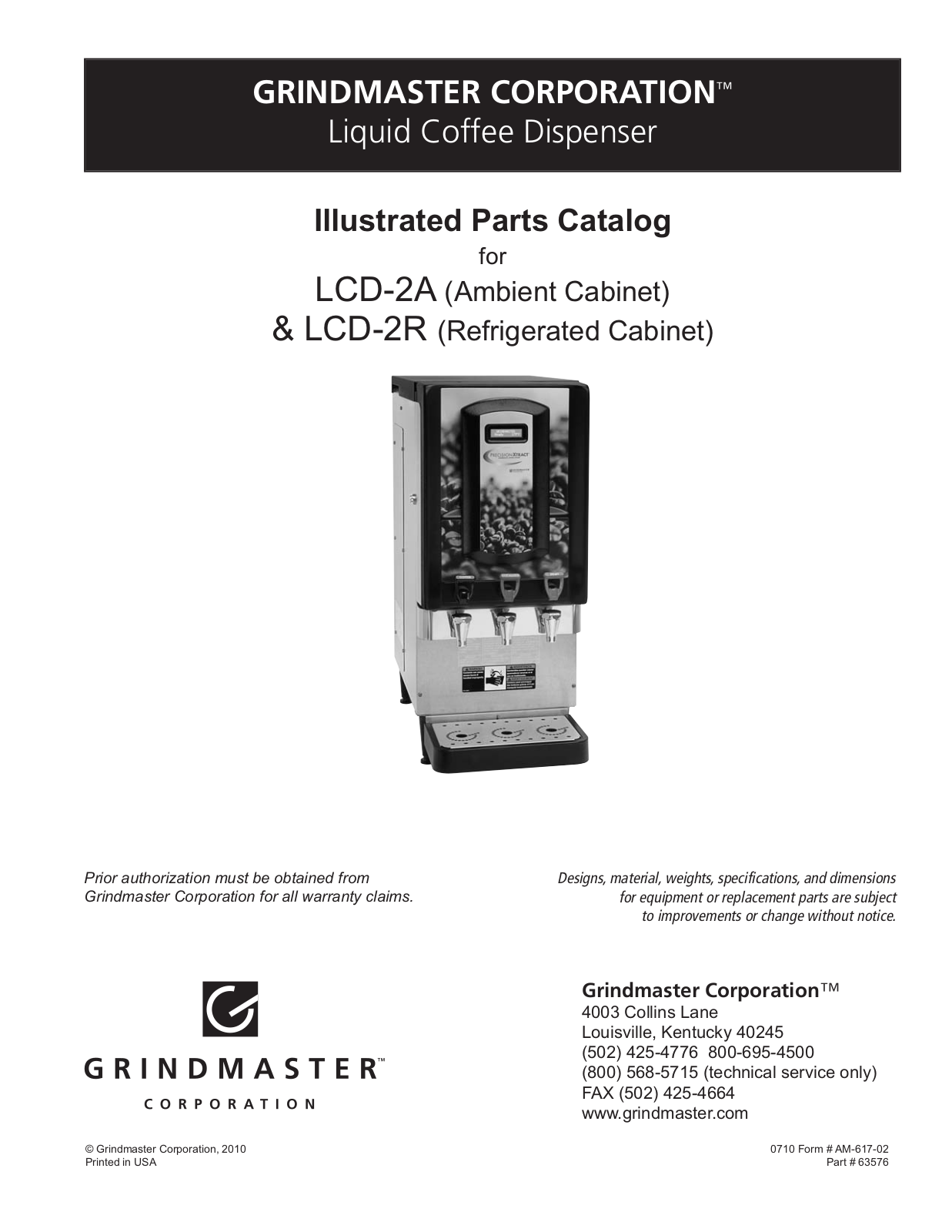 American Metal Ware LCD-2A, LCD-2R Parts List