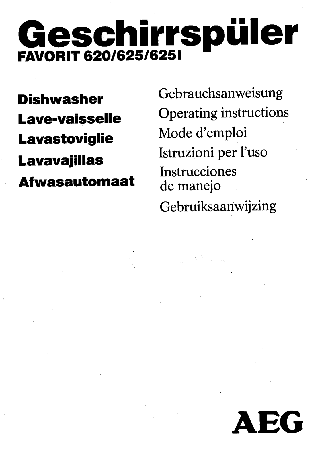 AEG-Electrolux FAV625 I, FAV625 I GB, FAV625 IGA User Manual