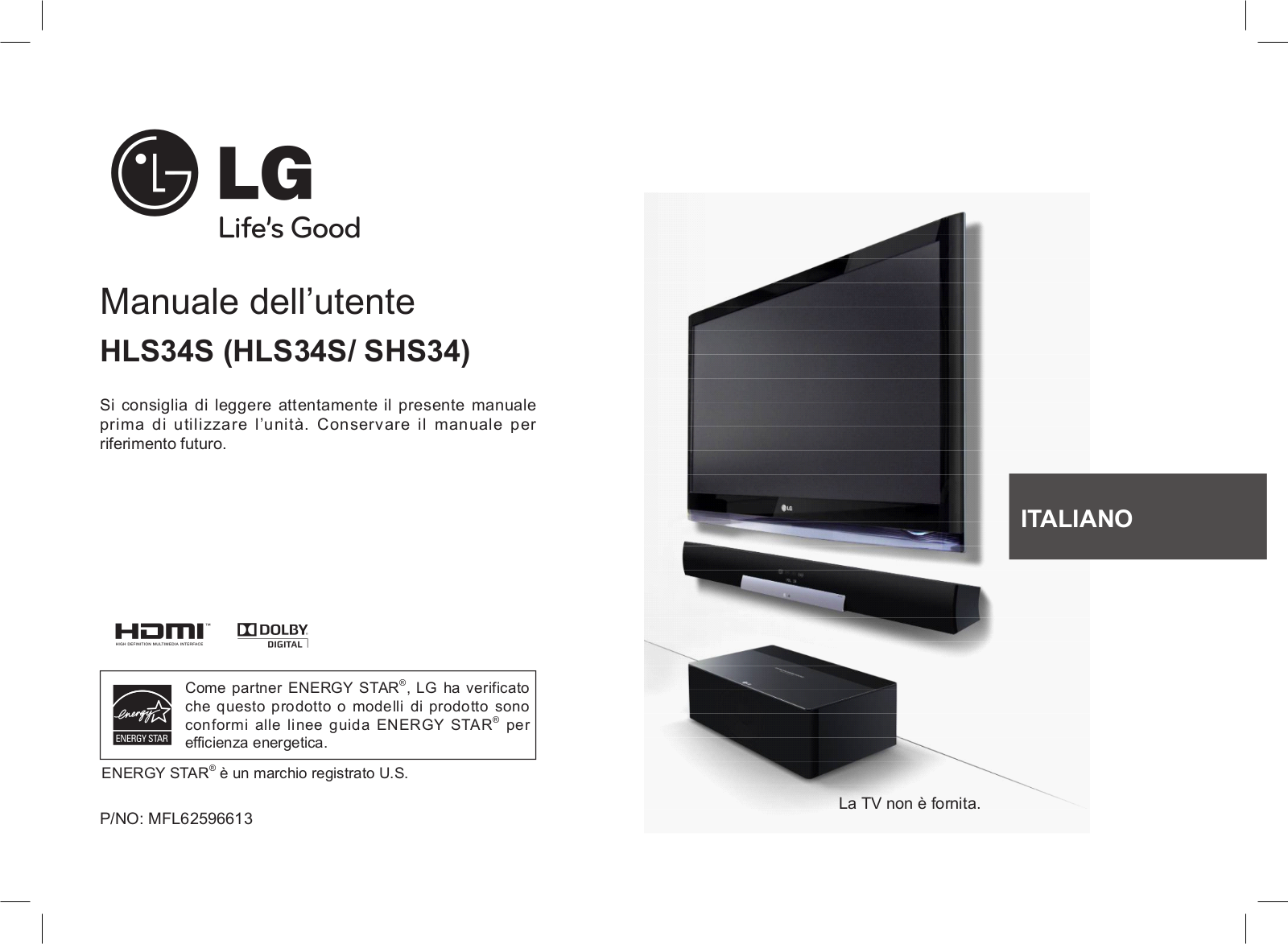 LG HLS34S User Manual