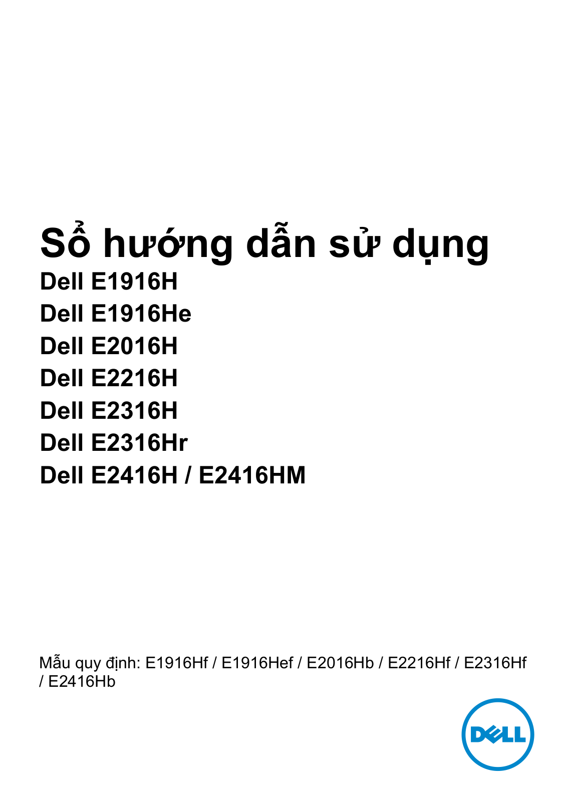 Dell E2216H User Manual