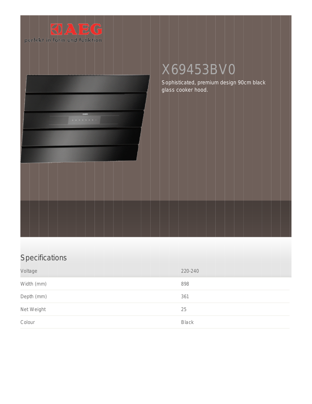 AEG X66453BV0 User Manual