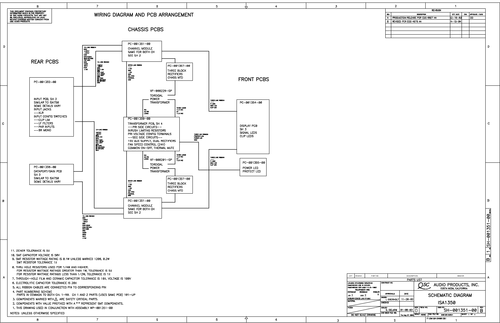 QSC ISA-1350 Schematic