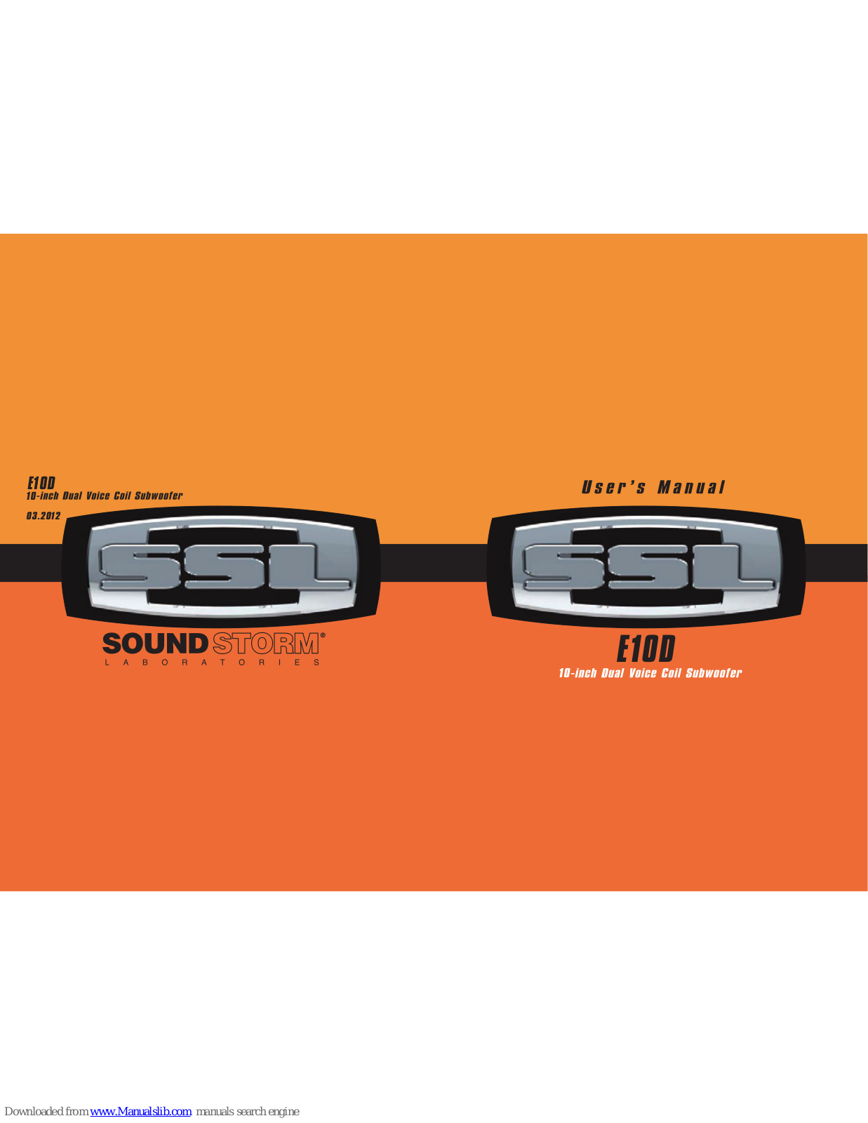 Ssl E10D User Manual - ManualMachine.com