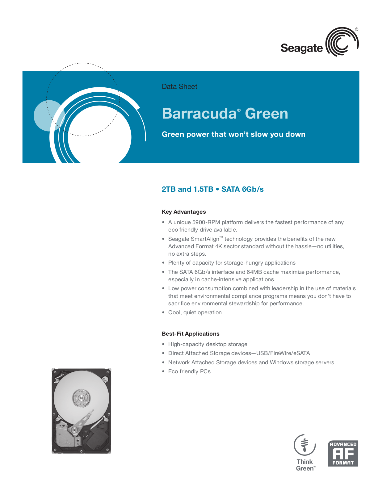 seagate BARRACUDA GREEN DATASHEET