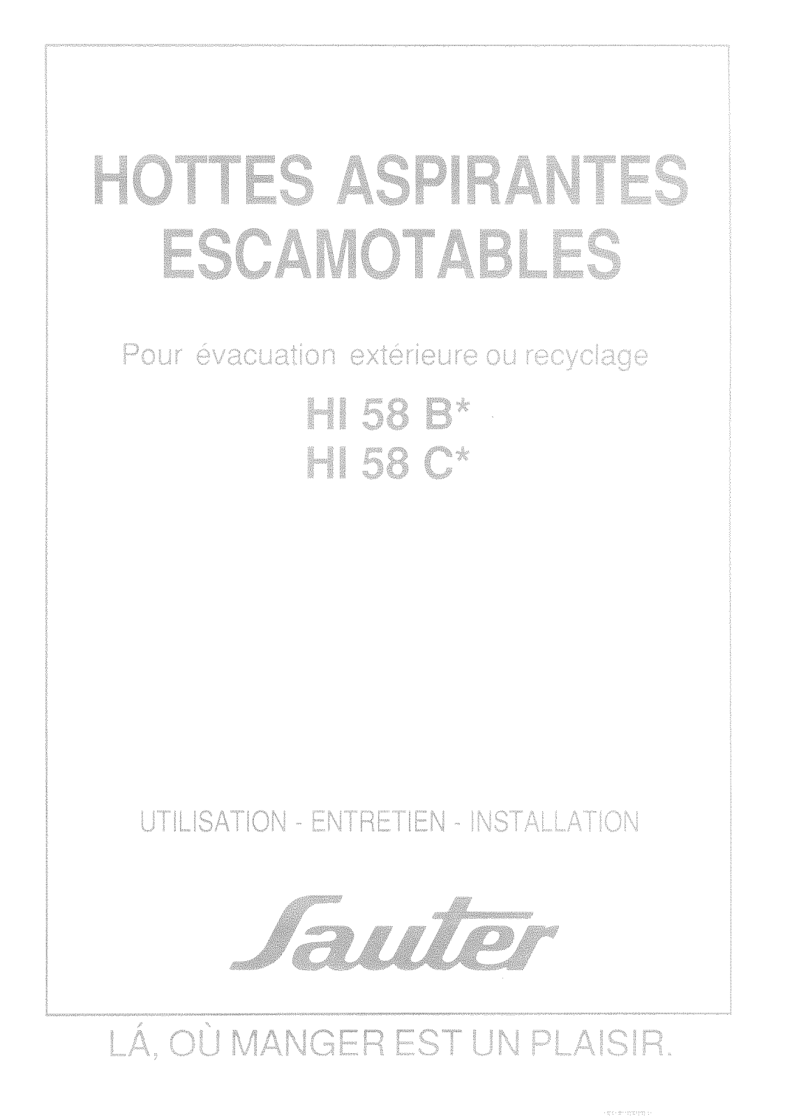 Sauter HI58C, HI58B User Manual