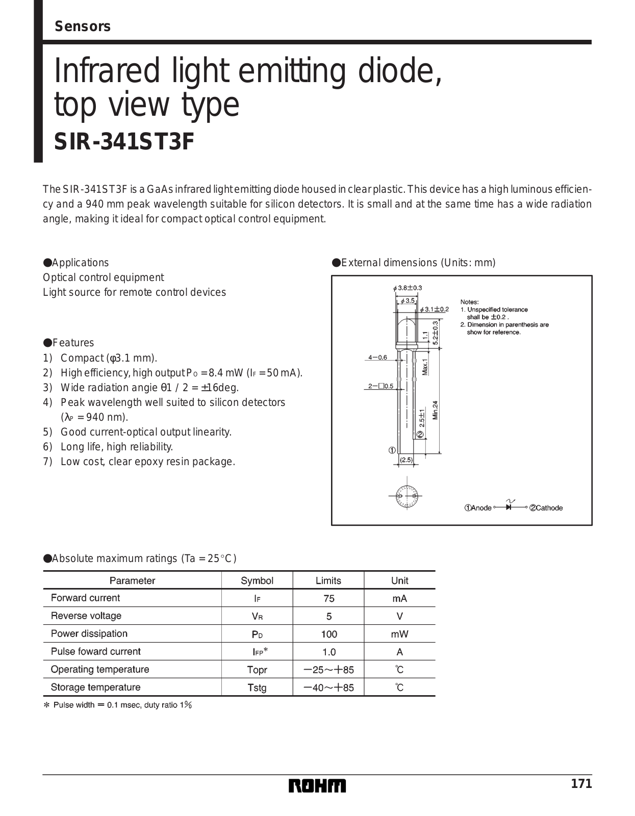 ROHM SIR-341ST3F Datasheet