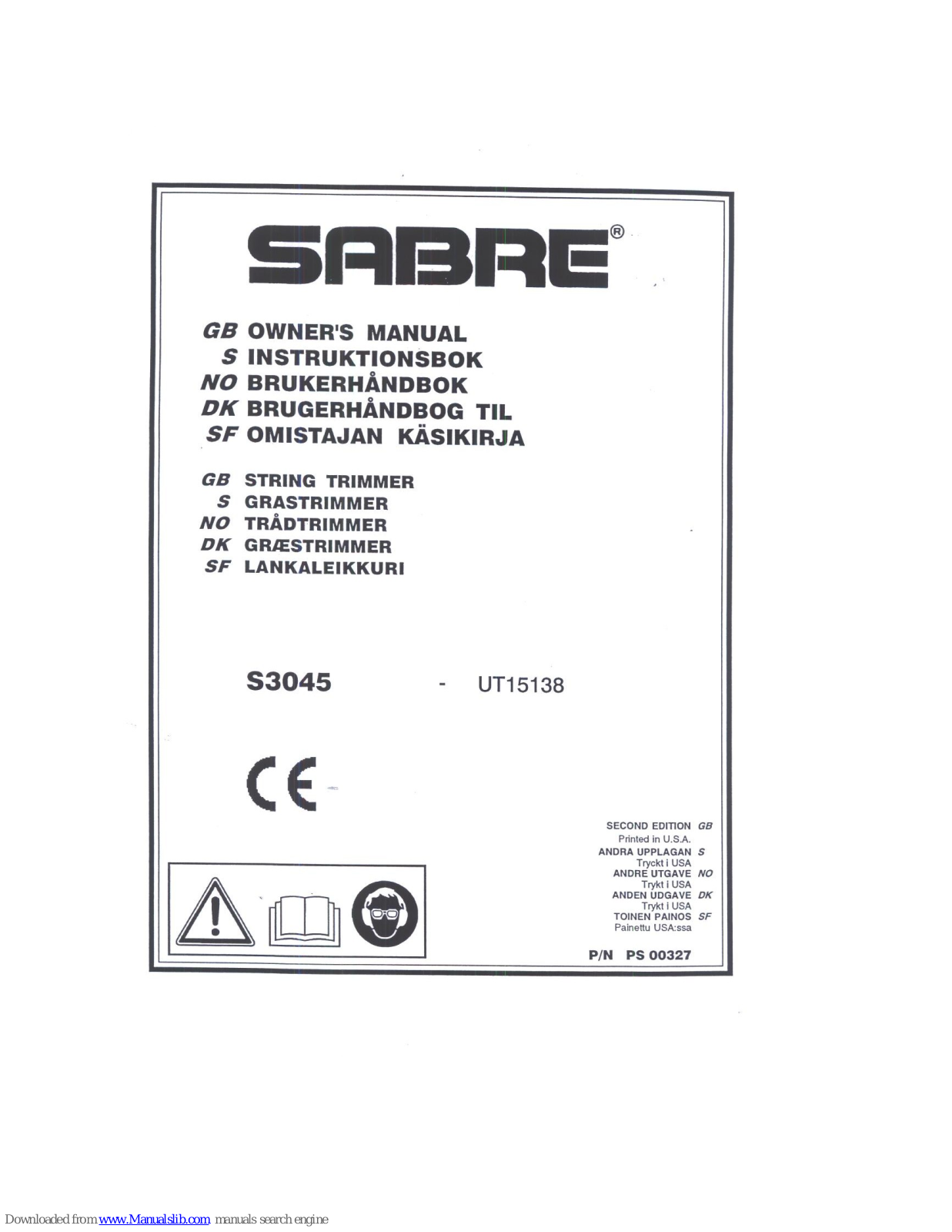 Sabre S3045 Owner's Manual - ManualMachine.com
