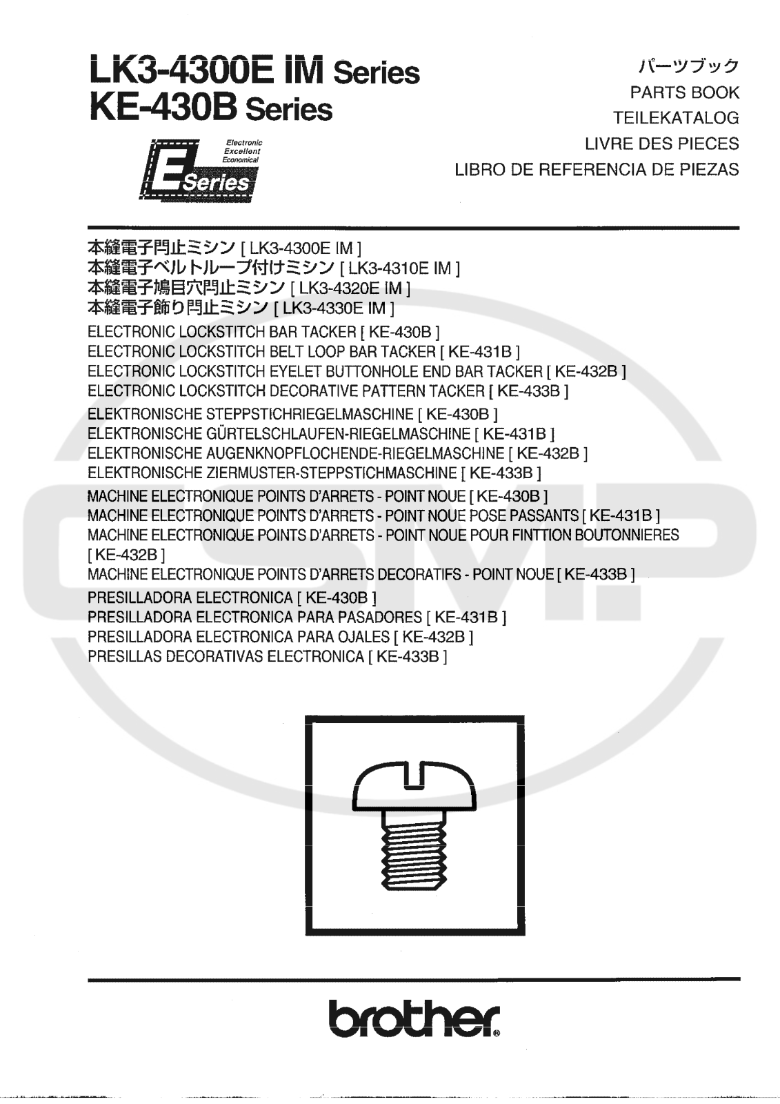 Brother KL3-4300E Parts Book