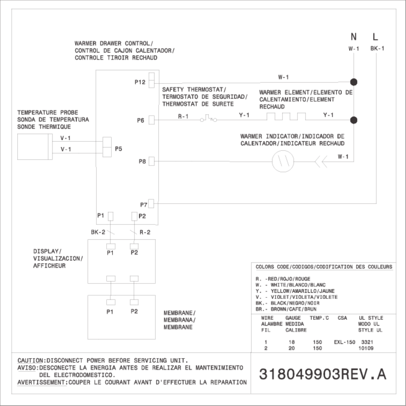 Electrolux EW30WD55QS Wiring diagram