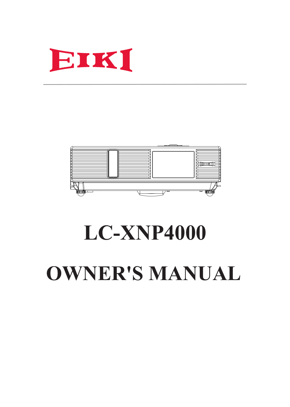 EIKI LC-XNP4000 User Manual