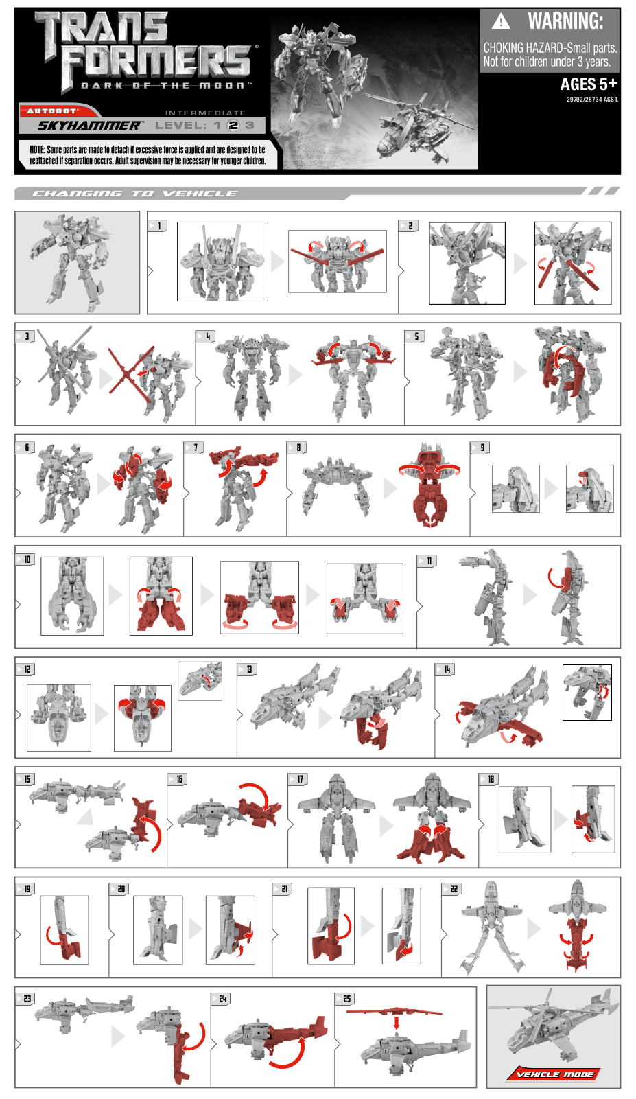 HASBRO TRANSFORMERS MECHTECH Voyager Class SKYHAMMER User Manual