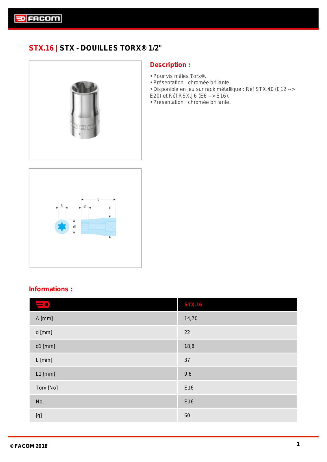 Facom STX.16 Specification - ManualMachine.com