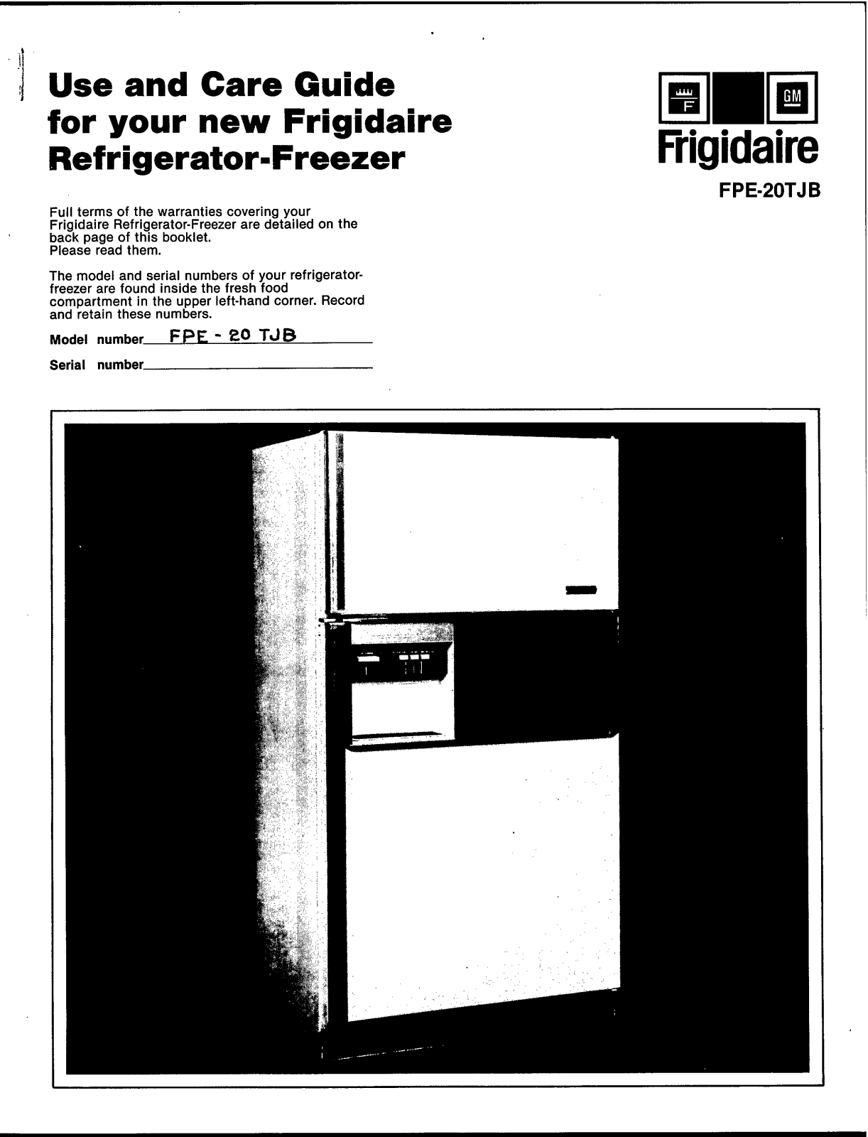 Frigidaire FPE-20TJB Owner's Guide