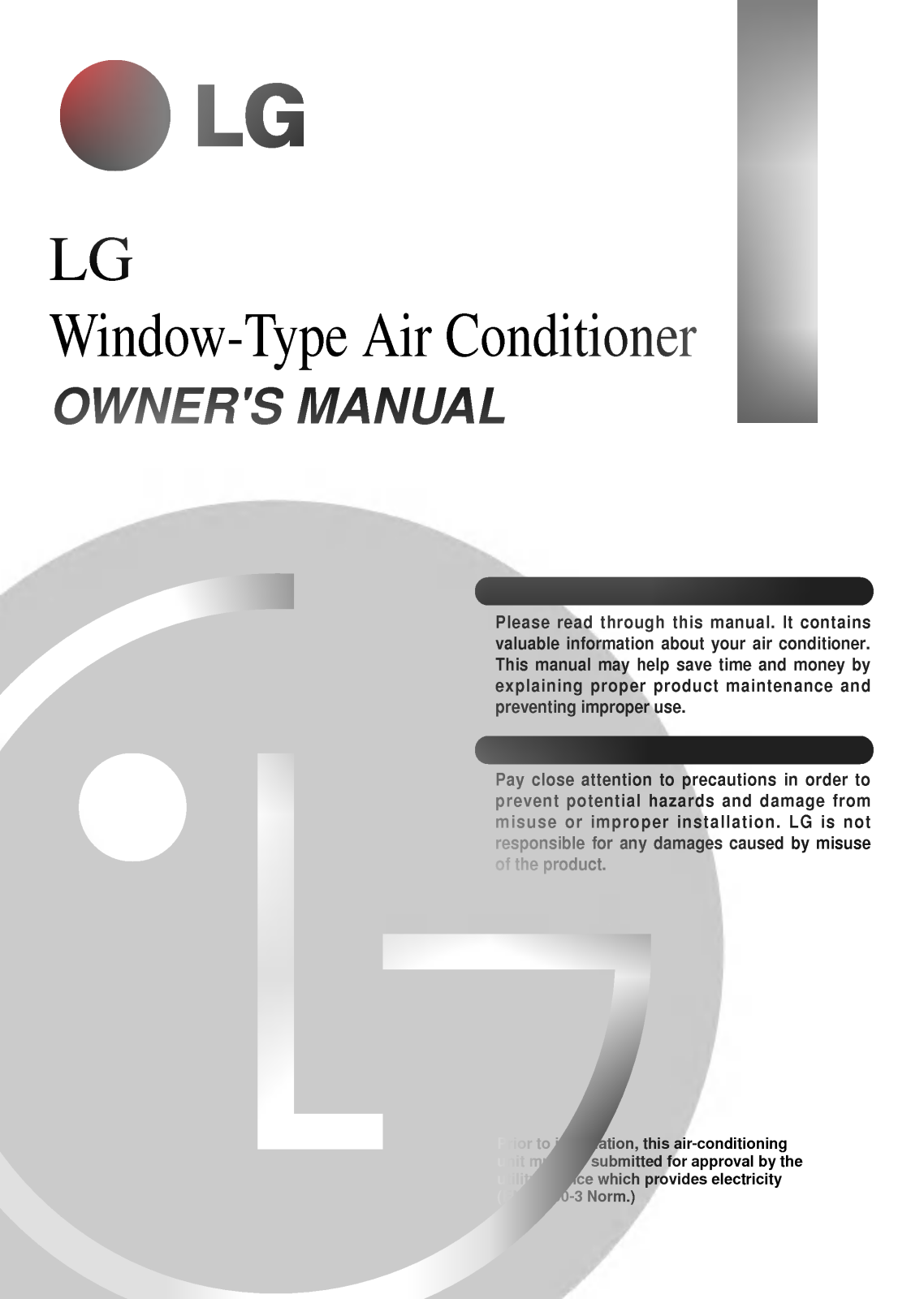 LG LWC062JGAA0 Owner’s Manual