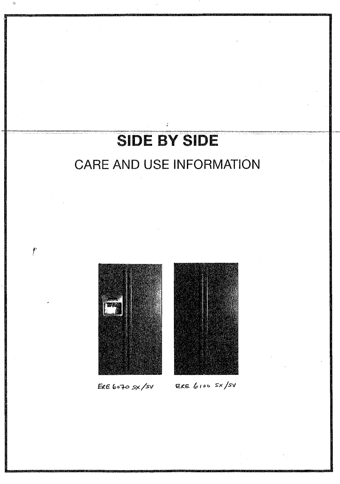 AEG ERE6100SX User Manual