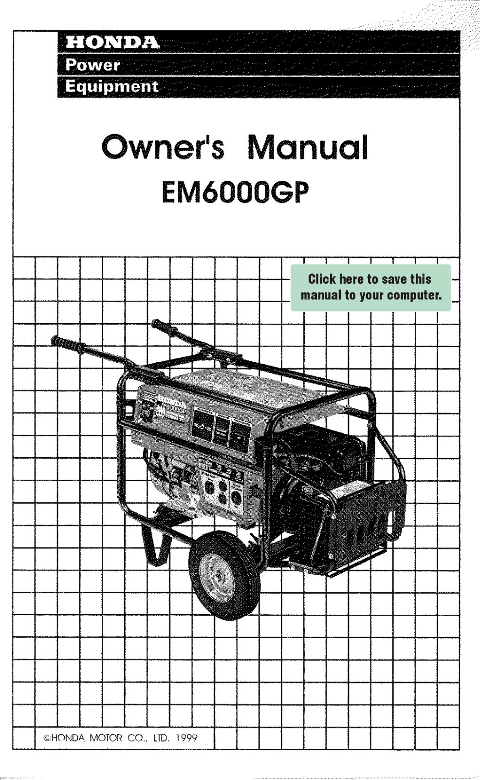 Honda Power Equipment EM6000GP User Manual