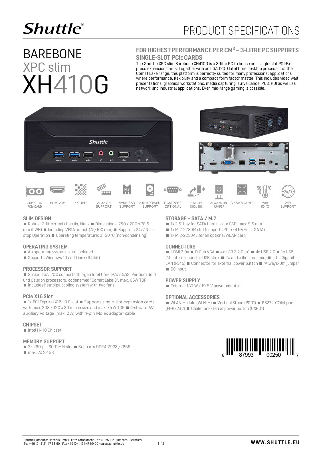 Shuttle XH410G User Manual