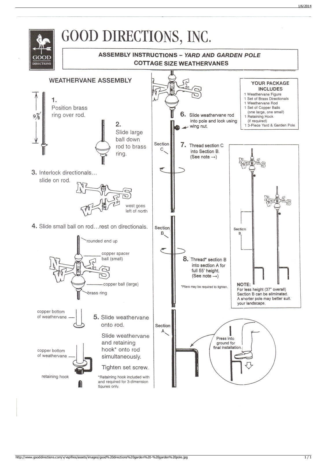 Good Directions GDD1356 Assembly Instructions - ManualMachine.com