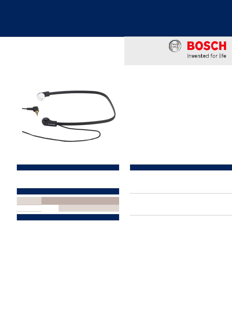 Bosch LBB3441-10 Specsheet