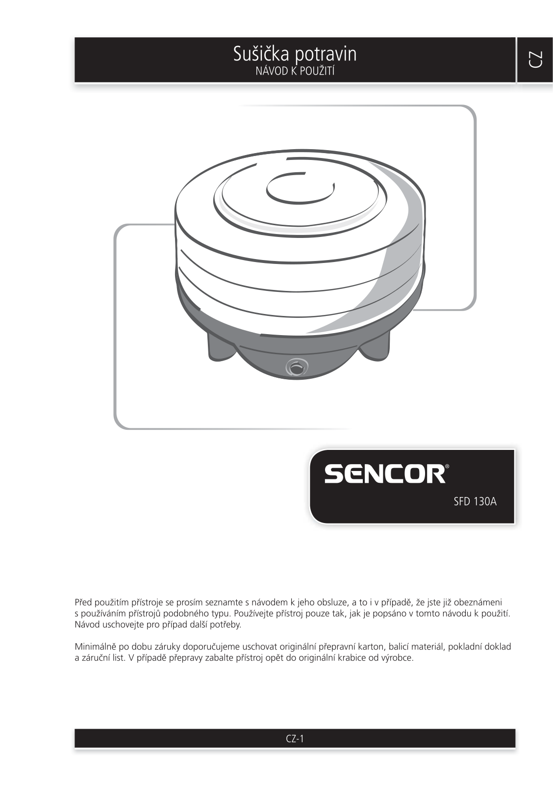 Sencor SFD 130A User Manual