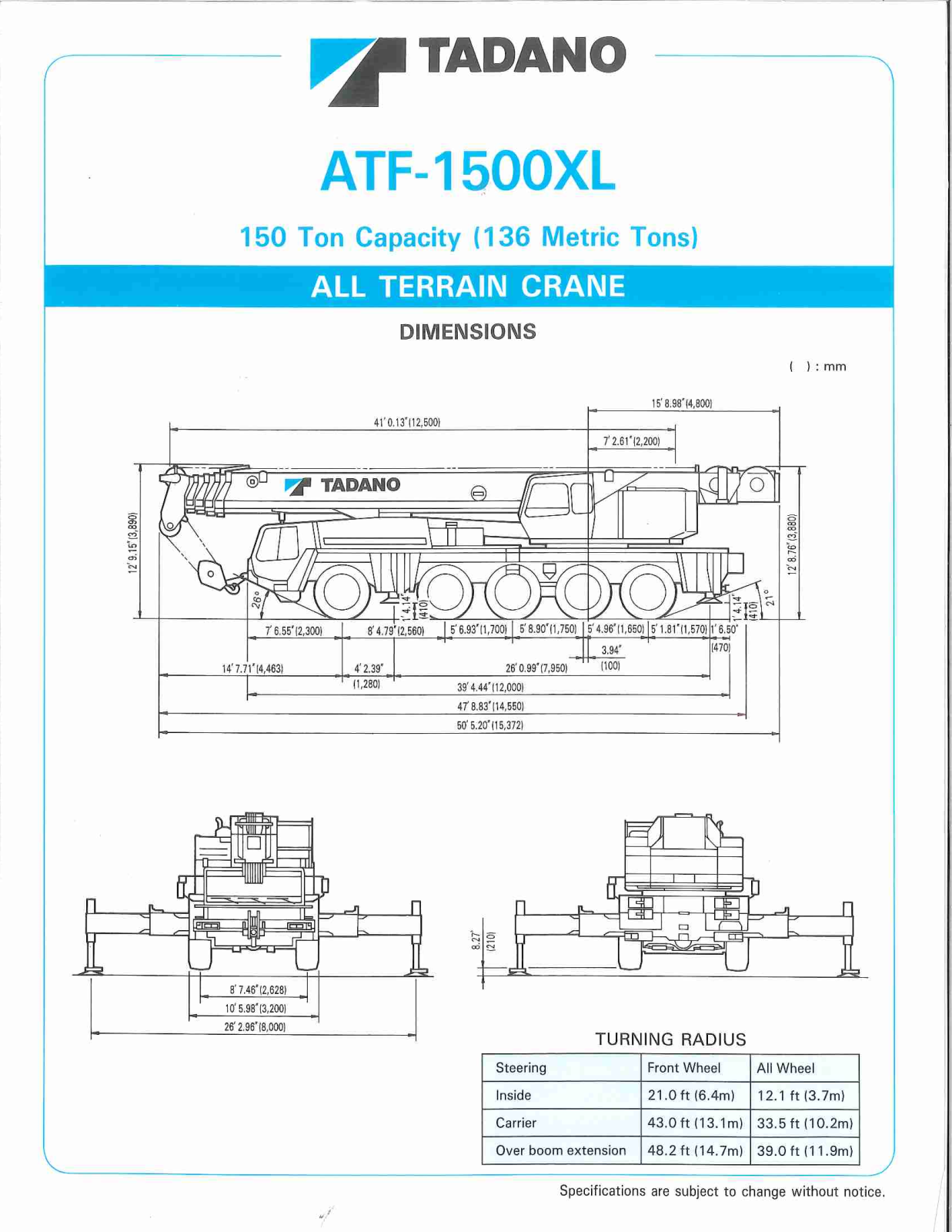Tadano ATF-1500XL Service Manual