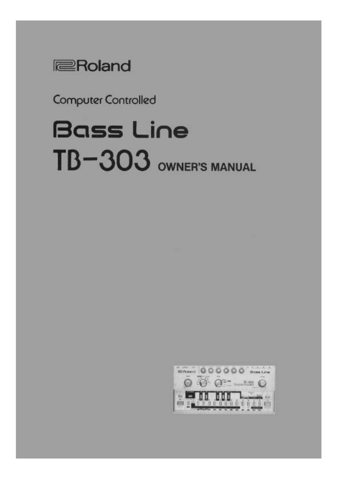 Roland TB-303 Owner’s Manual