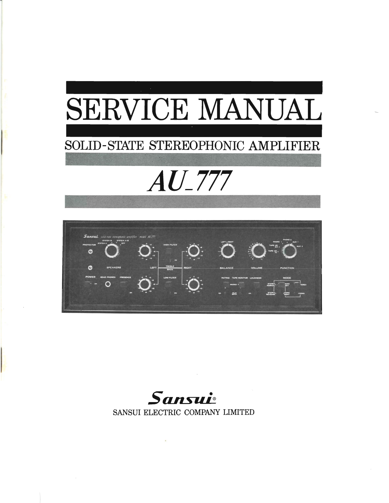 Sansui AU-777 Service Manual