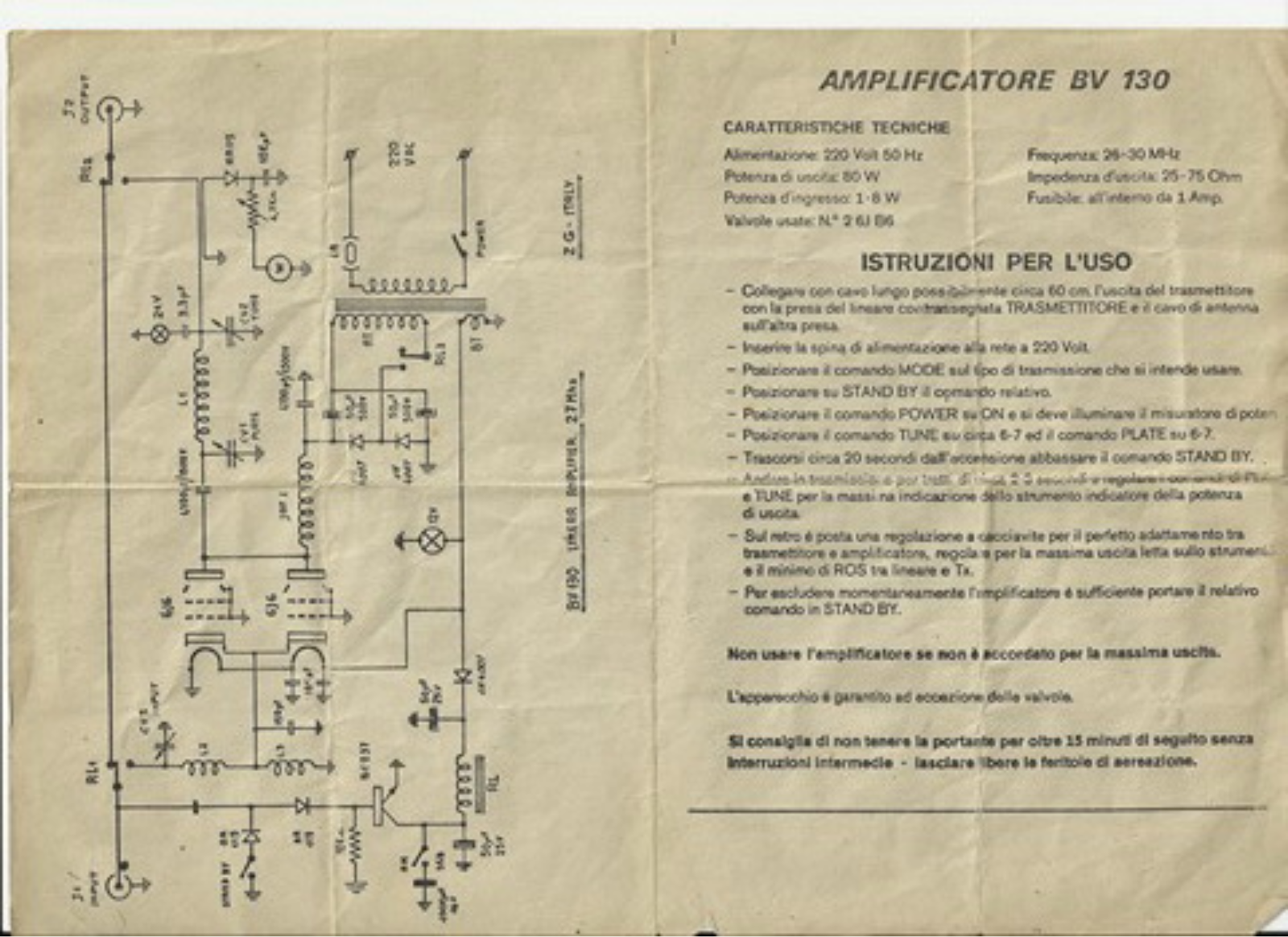 Zetagi BV130 User guide