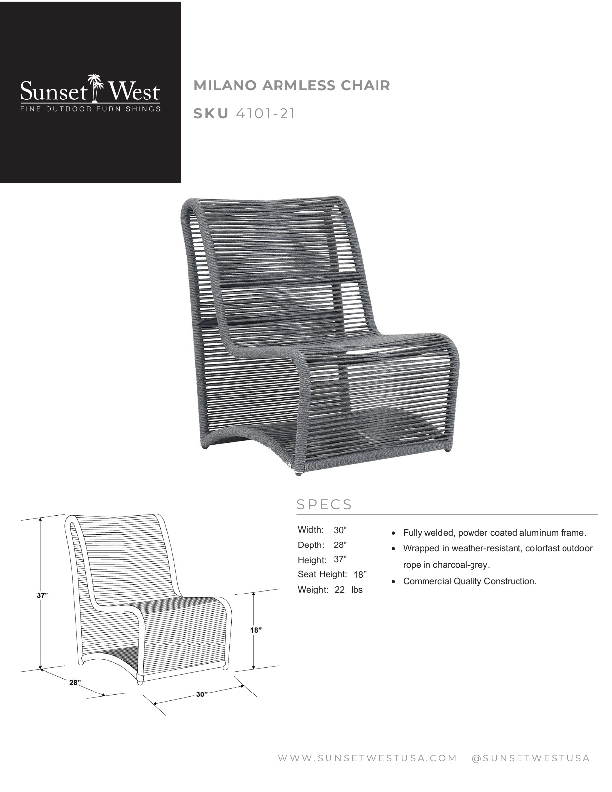 Sunset West XSW1690 Specifications - ManualMachine.com