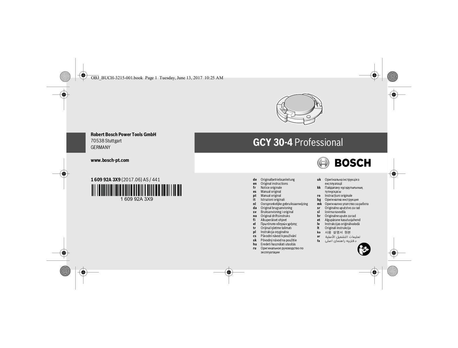 Bosch GCY 30-4 User Manual