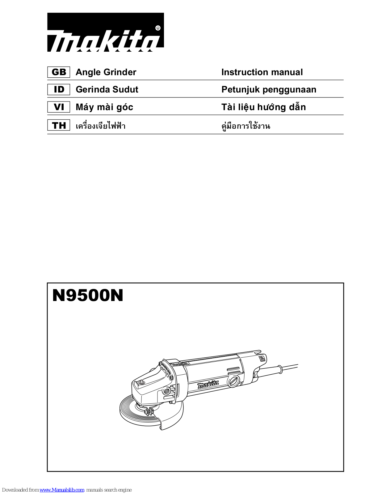 Makita N9500N Instruction Manual