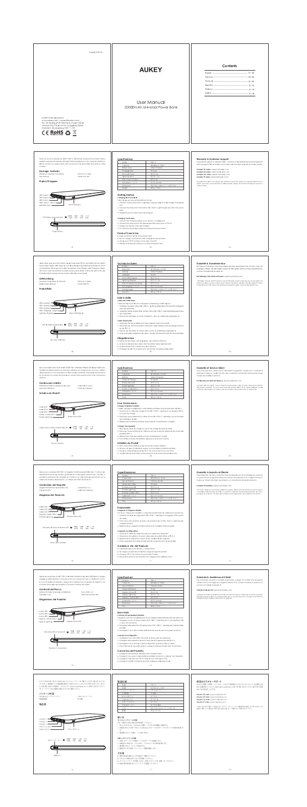 Aukey PB-Y14 Service Manual