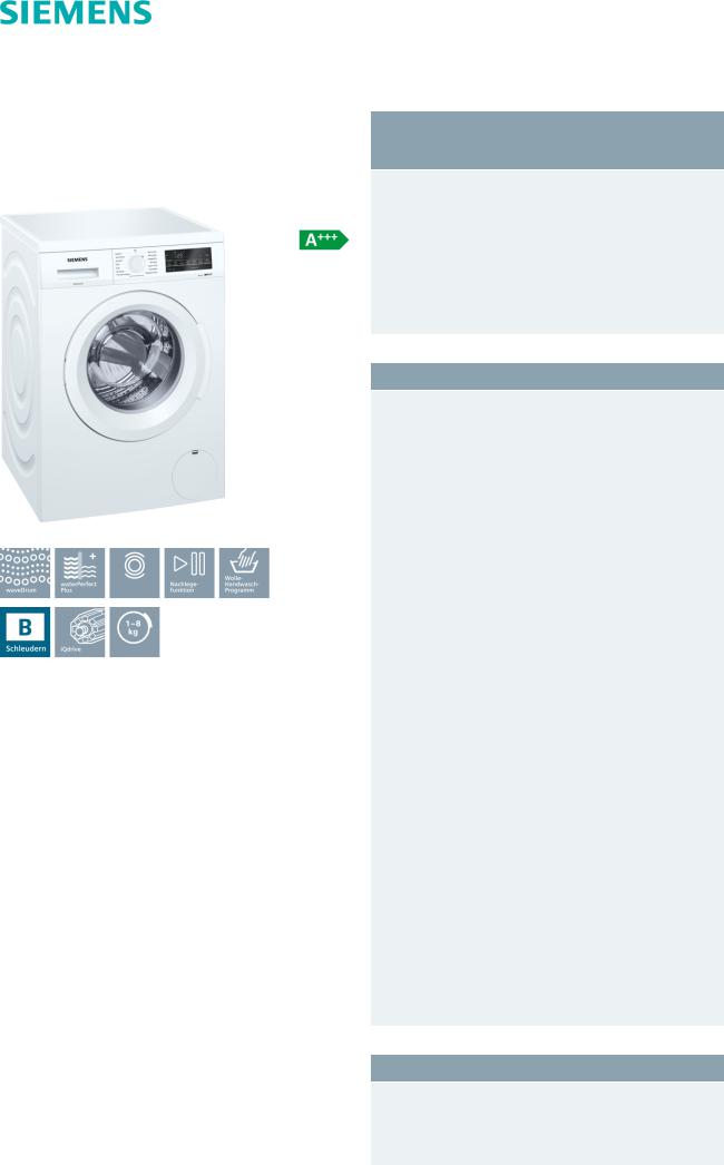 Siemens WU14Q420 User Manual