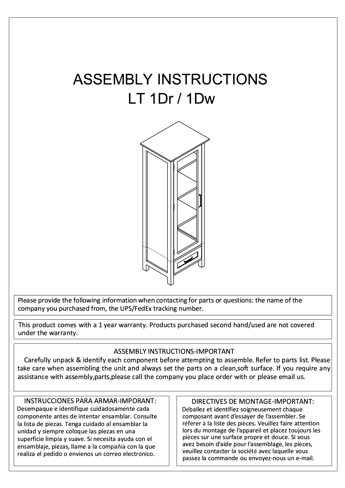 Greyleigh™ W002064576 Installation & Assembly - ManualMachine.com