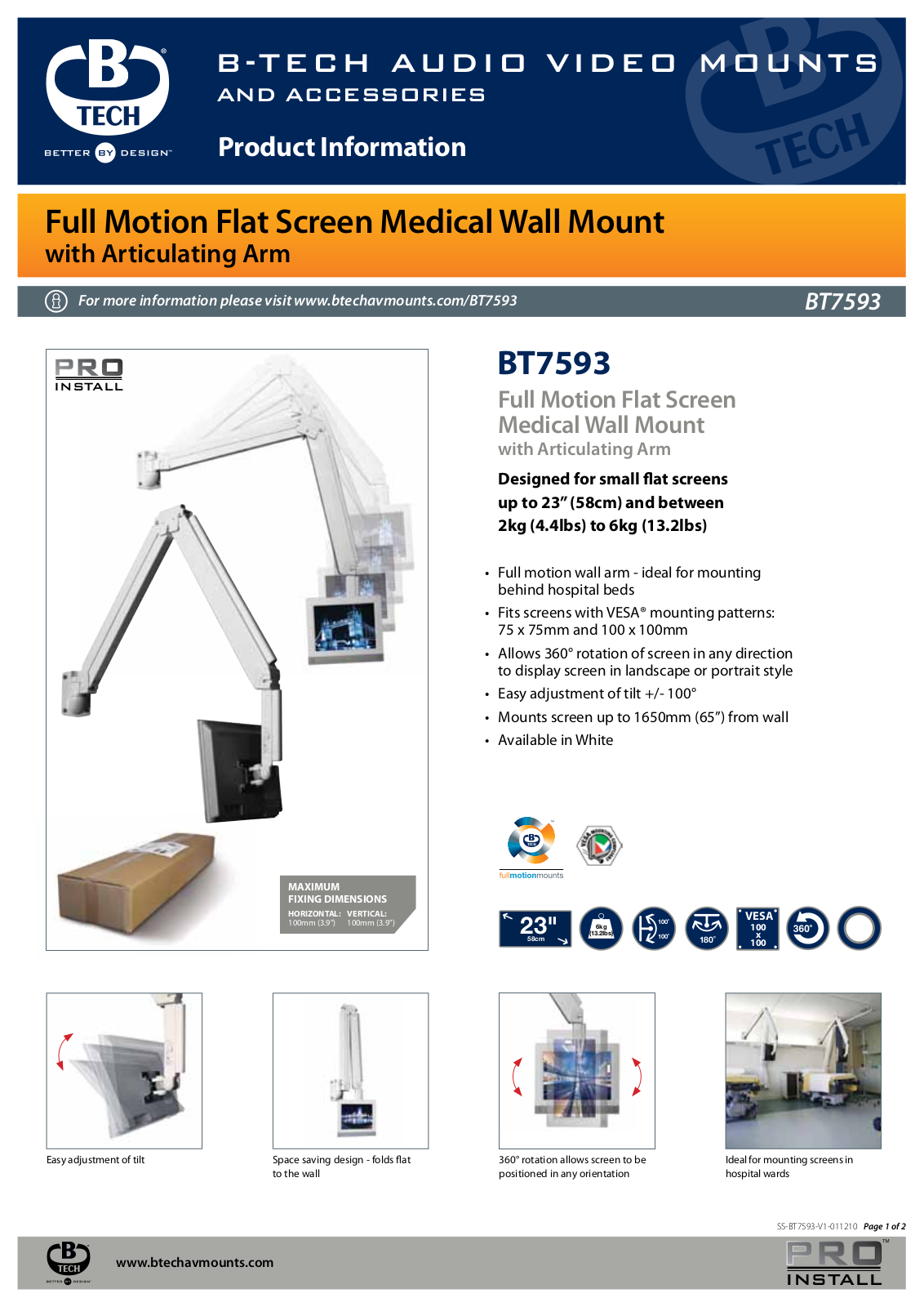 B-TECH BT7593/W Datasheet