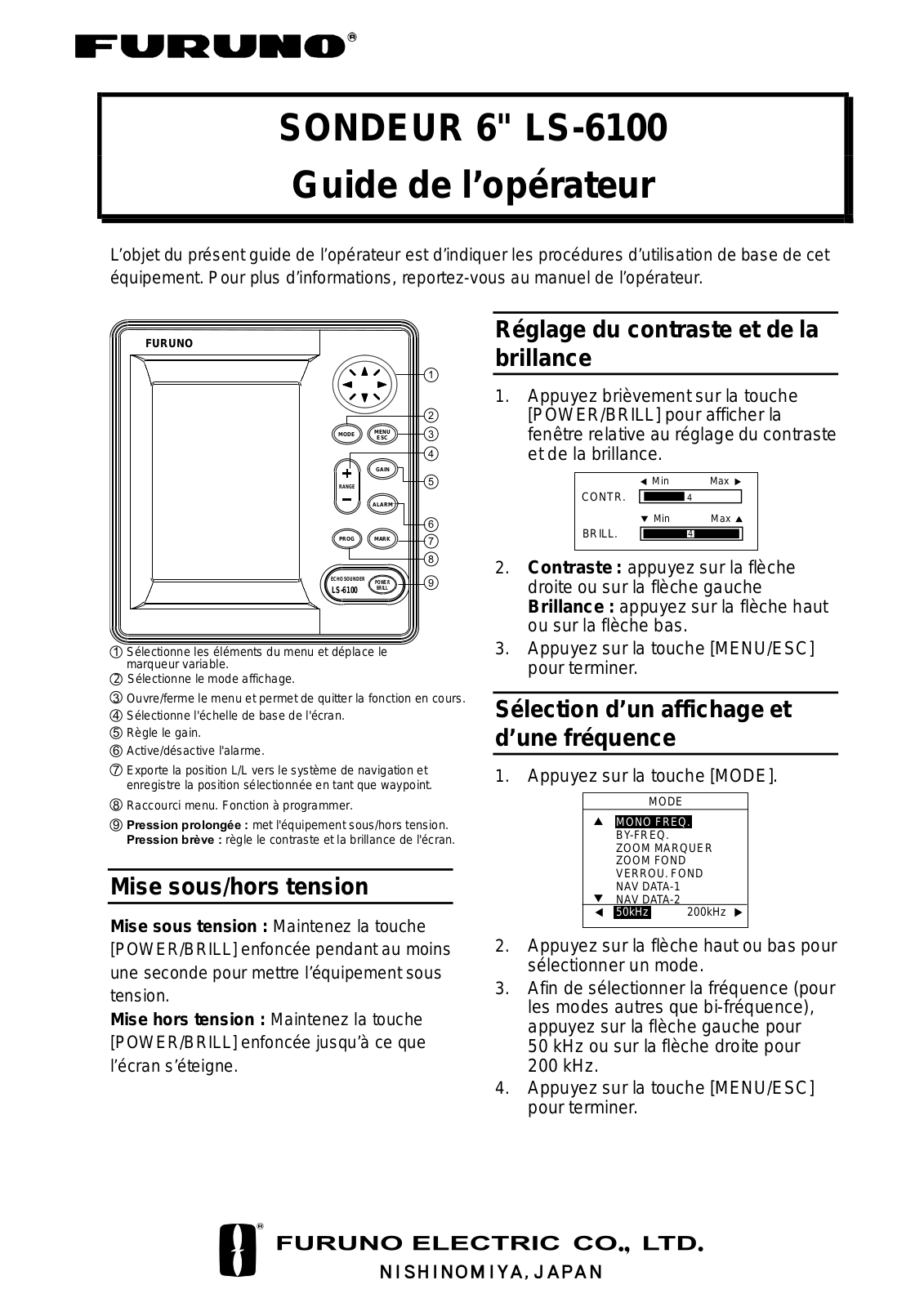 Furuno LS6100 Operator's Manual