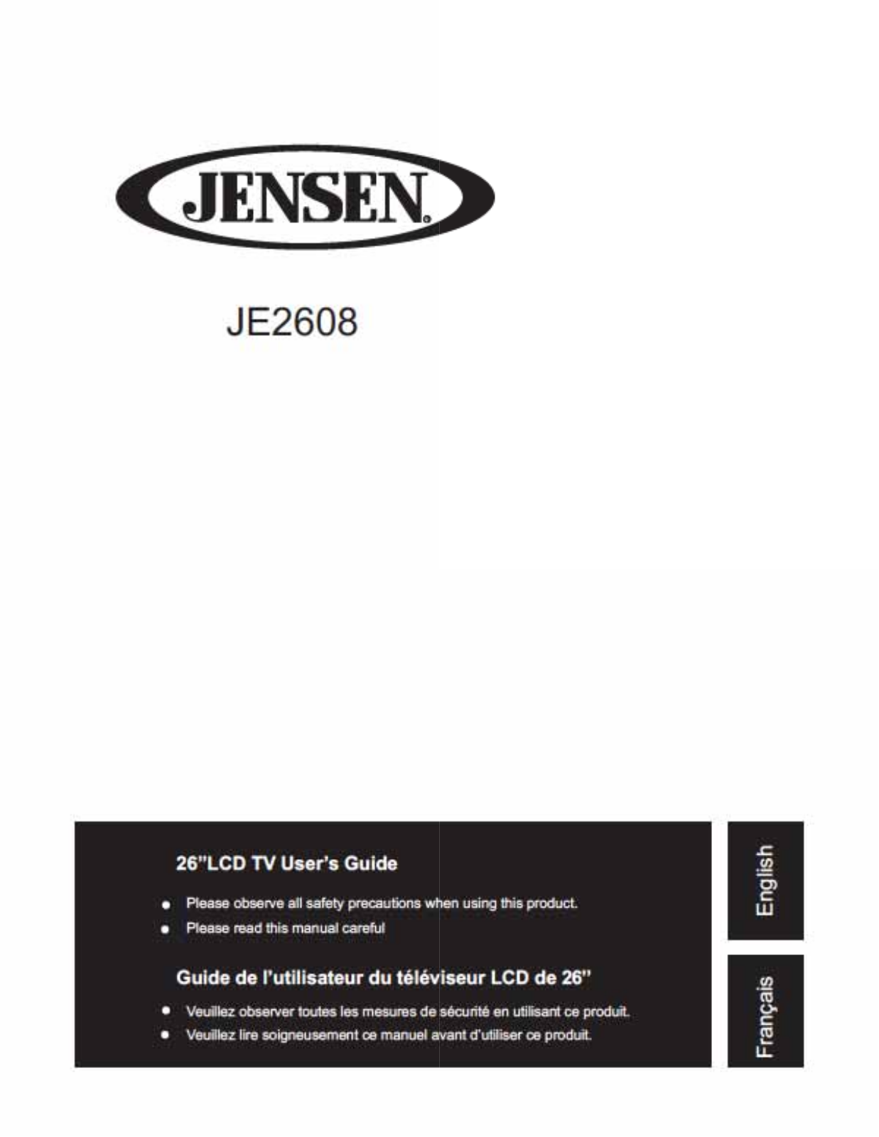 Jensen JE2608 User Manual