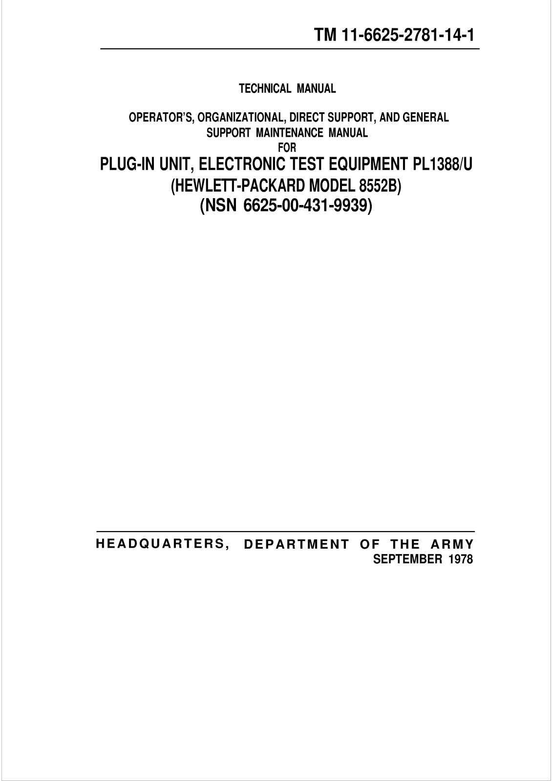 HP 8552b schematic