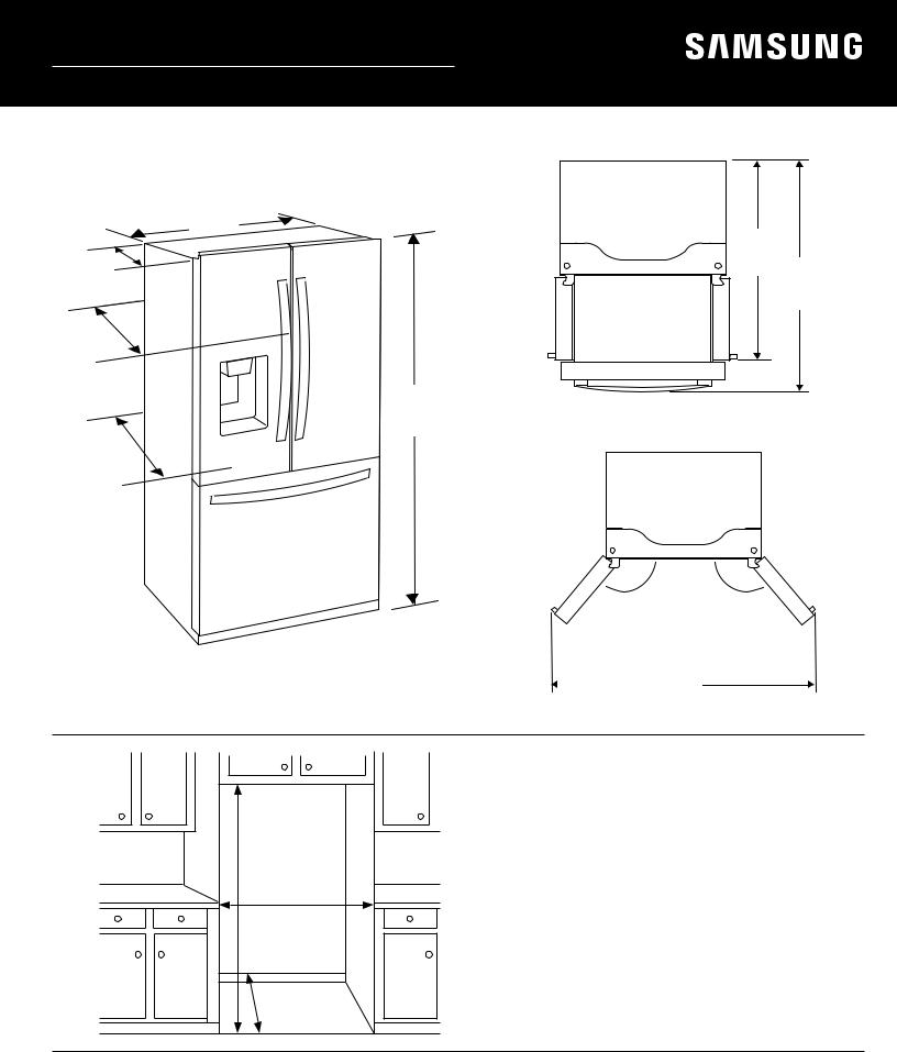 Samsung RF26J7510 DIMENSIONS