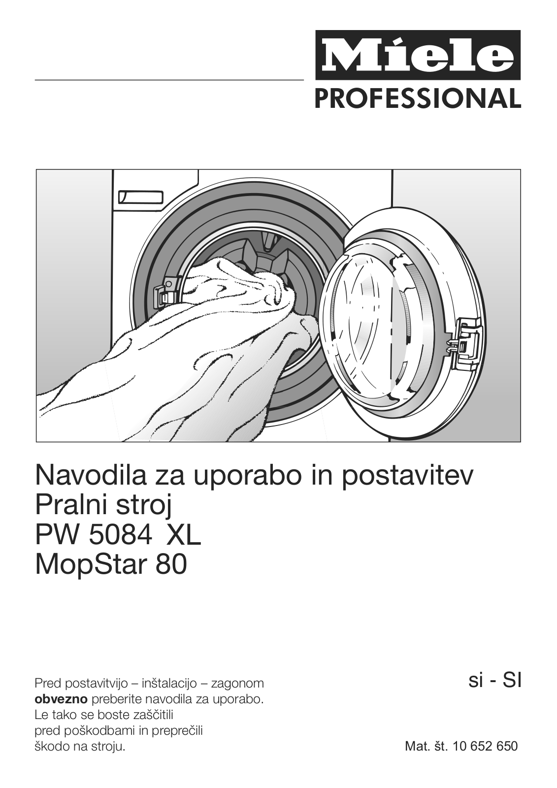 Miele PW 5084 XL MopStar 80 Instructions Manual