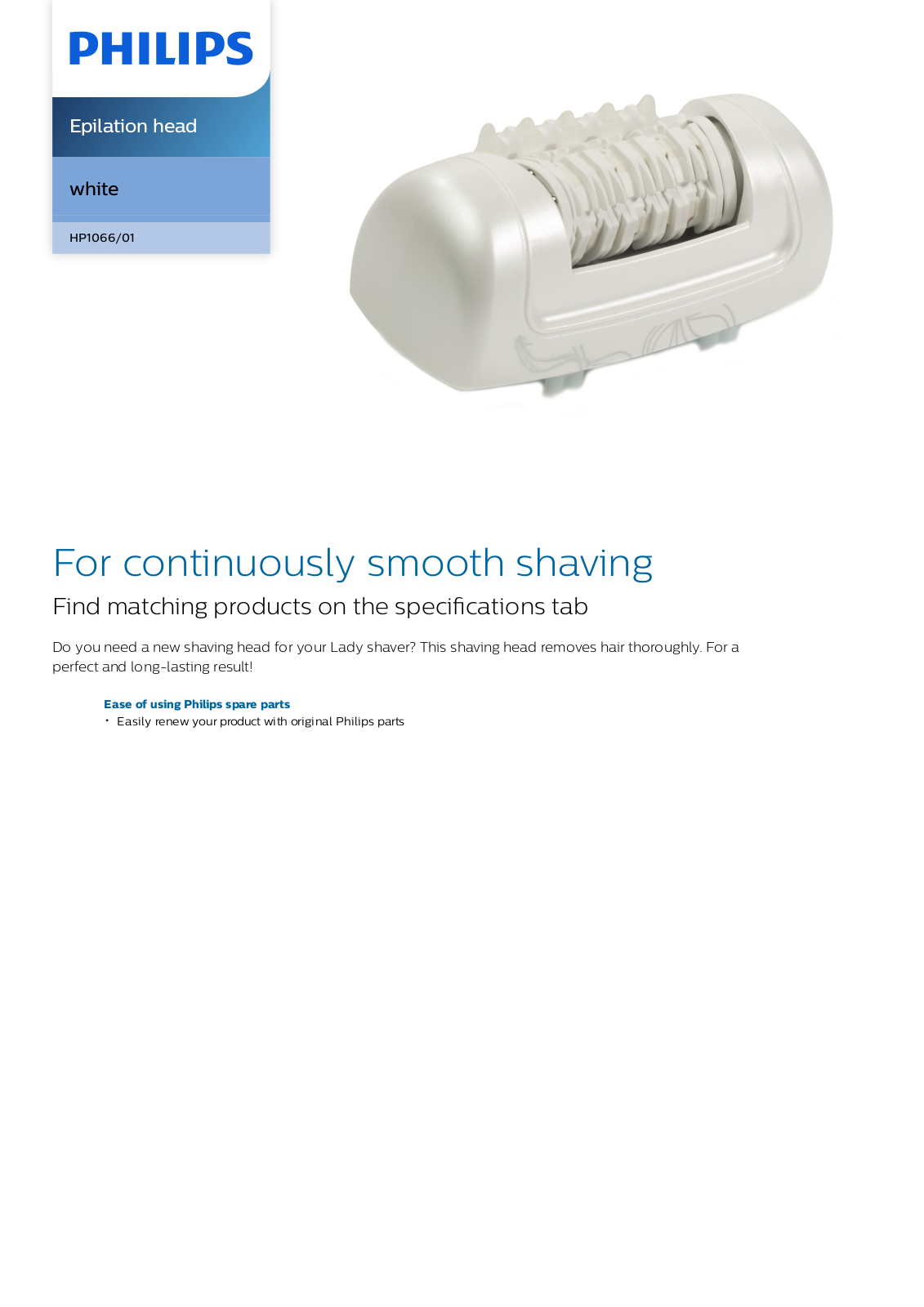 Philips HP1066/01 leaflet - ManualMachine.com