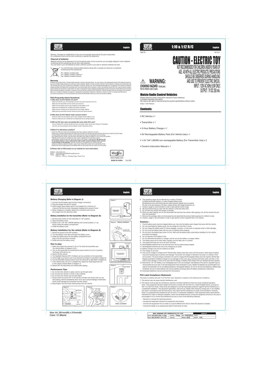 May Cheong Toy Fty 04236RC27M User Manual