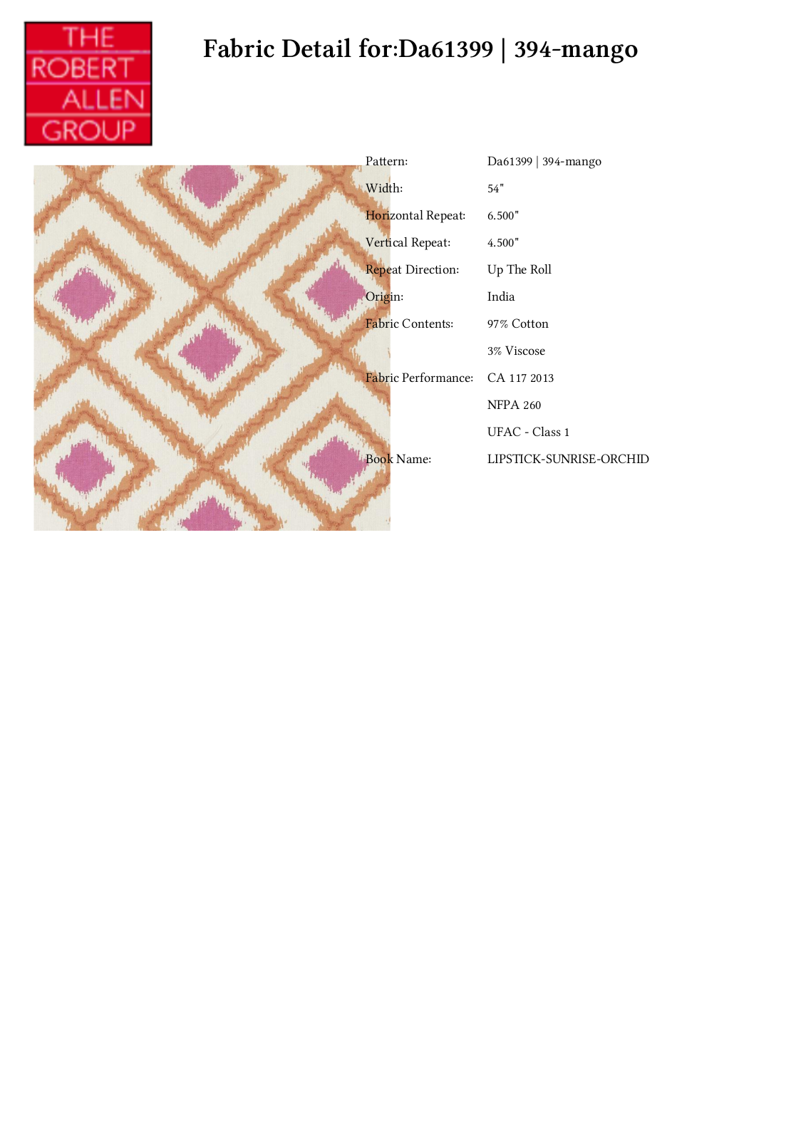 Duralee CRAL7229 Specifications - ManualMachine.com