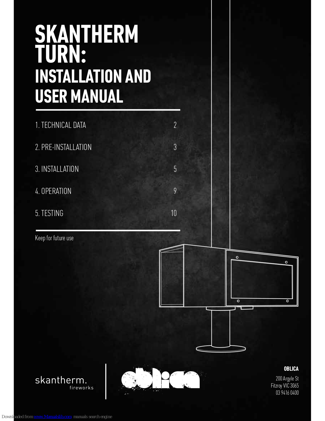 Oblica Skantherm Turn Installation And User Manual