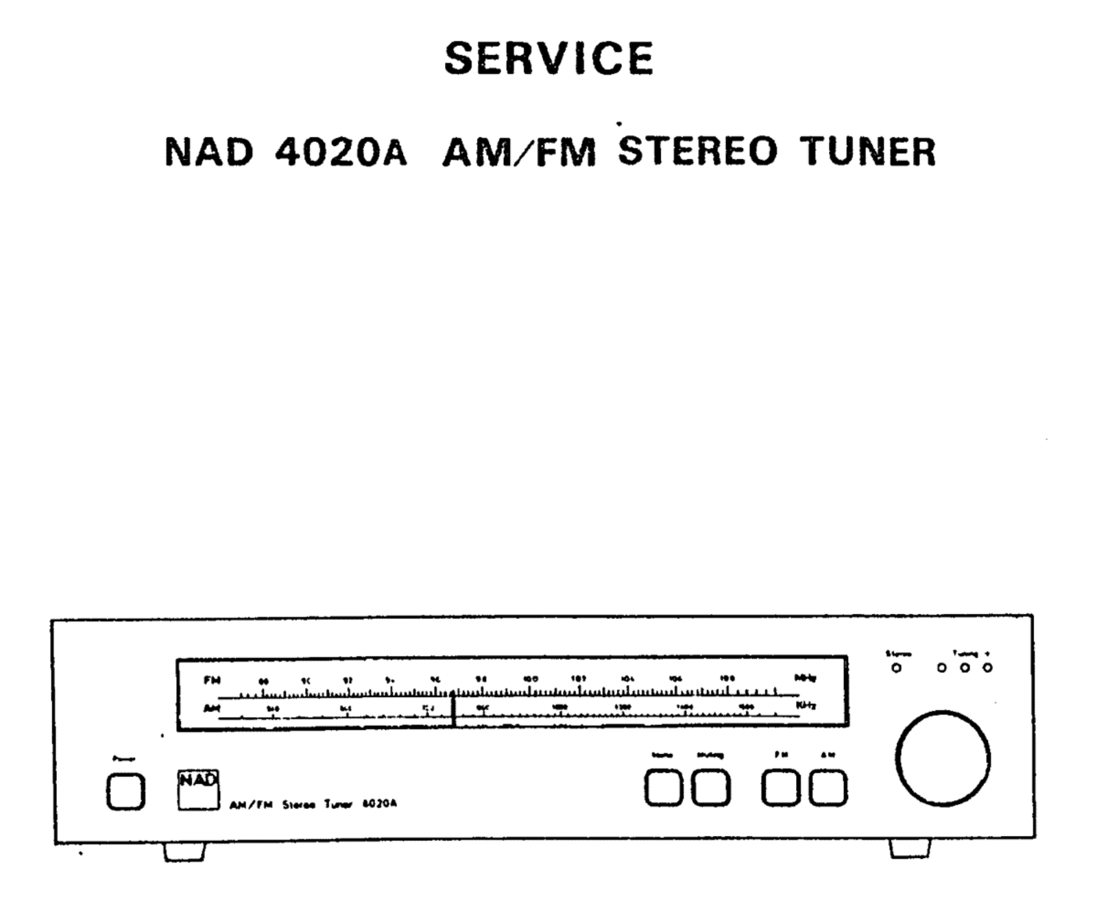 NAD 4020-A Service manual