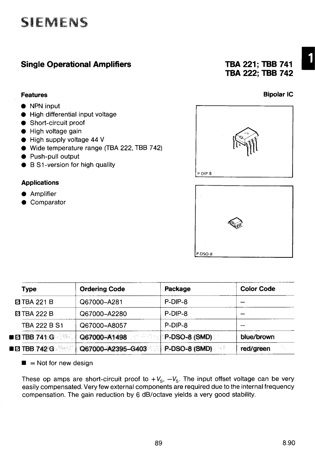 Datasheet TBA222BS1 Specification - ManualMachine.com